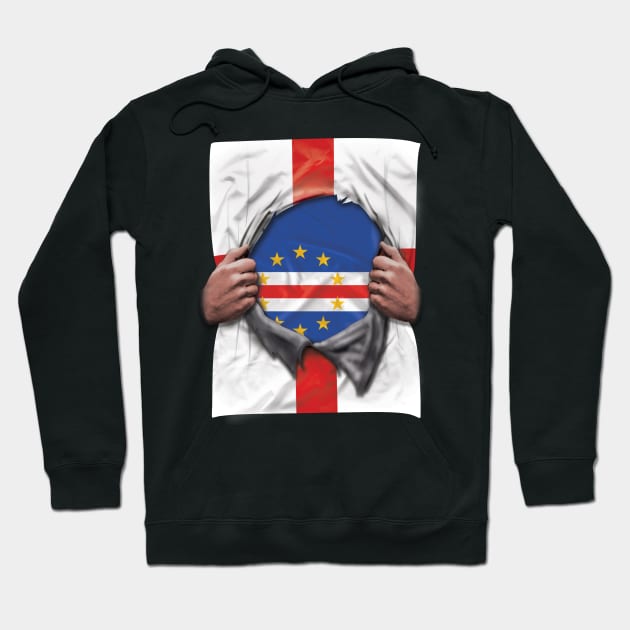 Cape Verde Flag English Flag Ripped - Gift for Cape Verdean From Cape Verde Hoodie by Country Flags